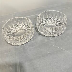Vintage Clear Glass Trinket Bowls – Set of 2 – Vanity or Candy Dishes